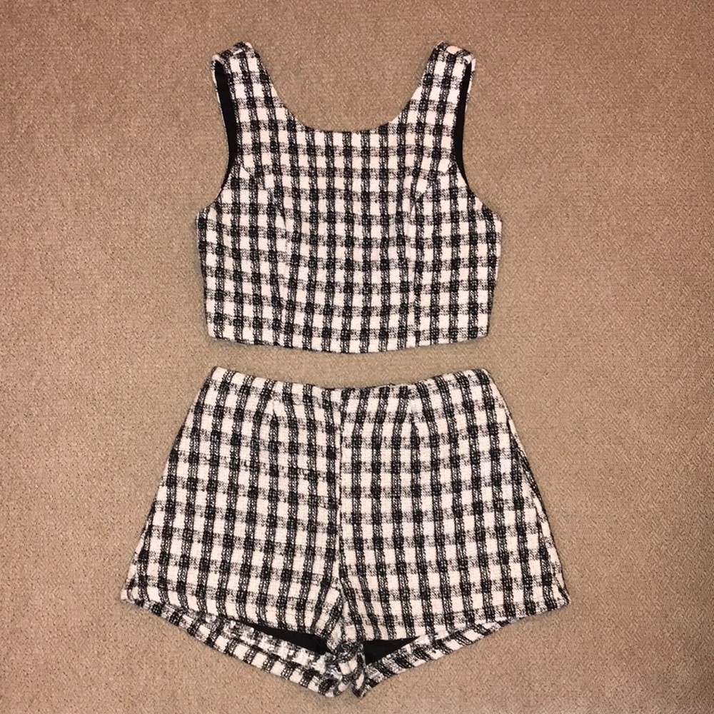 Audrey Short Set Black and White Size Small 26”W
